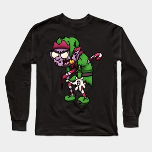 Zombie Christmas Elf Long Sleeve T-Shirt